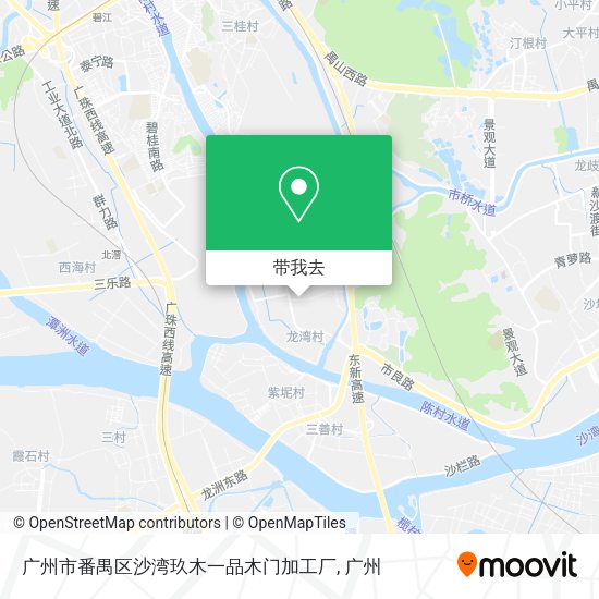 广州市番禺区沙湾玖木一品木门加工厂地图