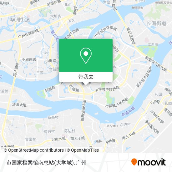 市国家档案馆南总站(大学城)地图