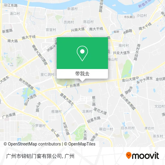 广州市锦铝门窗有限公司地图