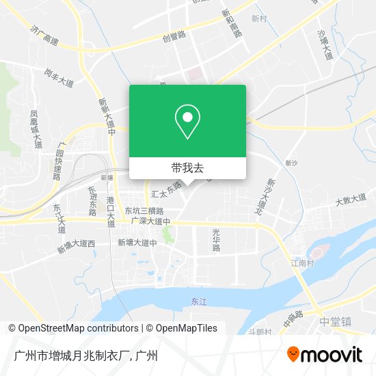 广州市增城月兆制衣厂地图
