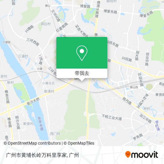 广州市黄埔长岭万科里享家地图