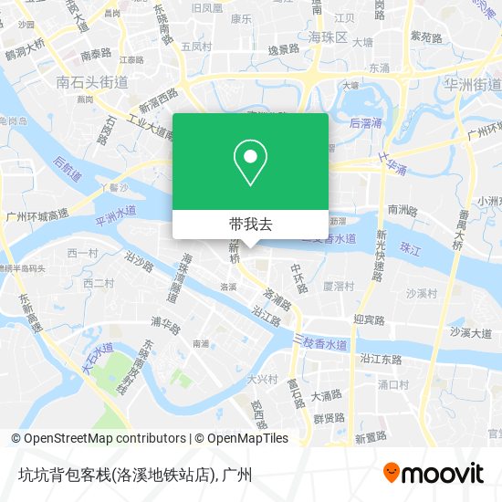 坑坑背包客栈(洛溪地铁站店)地图