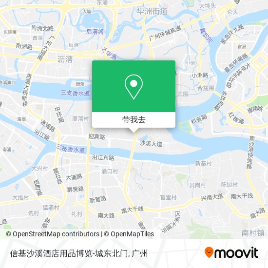 信基沙溪酒店用品博览-城东北门地图