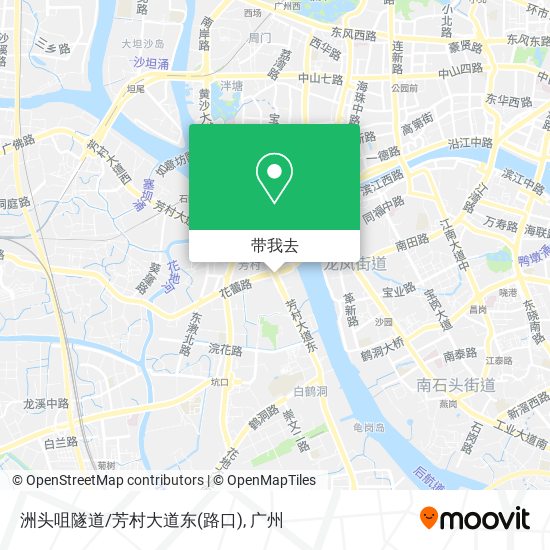 洲头咀隧道/芳村大道东(路口)地图