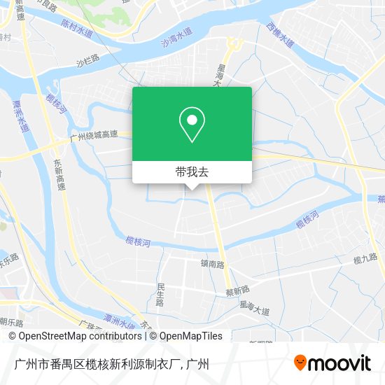 广州市番禺区榄核新利源制衣厂地图