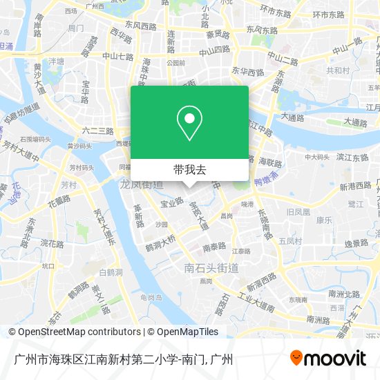 广州市海珠区江南新村第二小学-南门地图