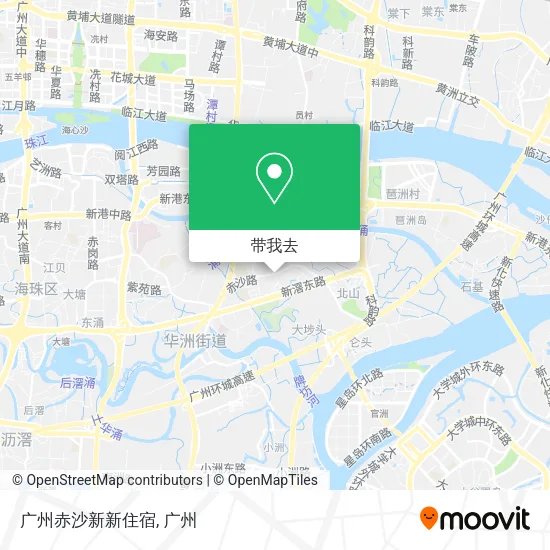 广州赤沙新新住宿地图