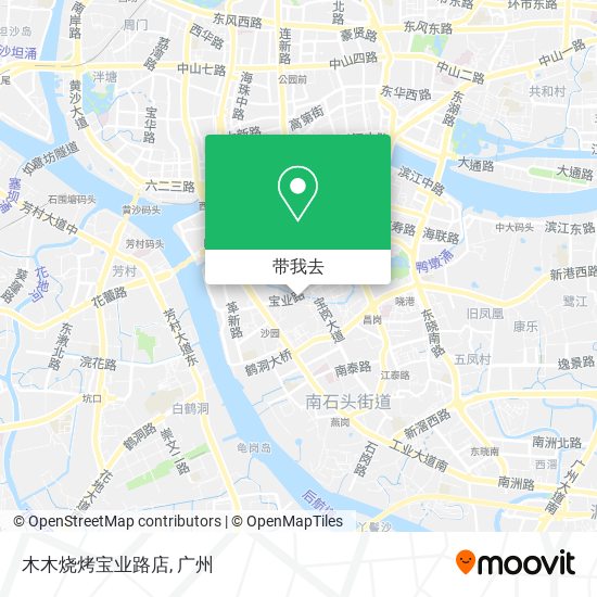 木木烧烤宝业路店地图
