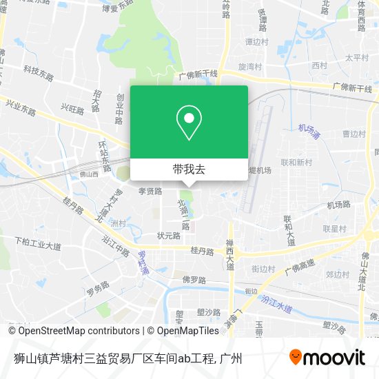 狮山镇芦塘村三益贸易厂区车间ab工程地图