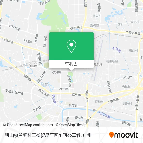 狮山镇芦塘村三益贸易厂区车间ab工程地图