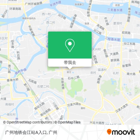 广州地铁会江站A入口地图