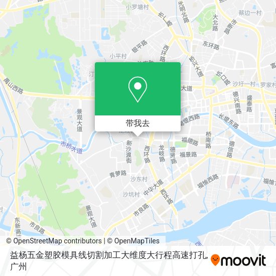 益杨五金塑胶模具线切割加工大维度大行程高速打孔地图