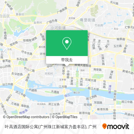 叶高酒店国际公寓(广州珠江新城富力盈丰店)地图