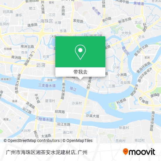广州市海珠区湘茶安水泥建材店地图