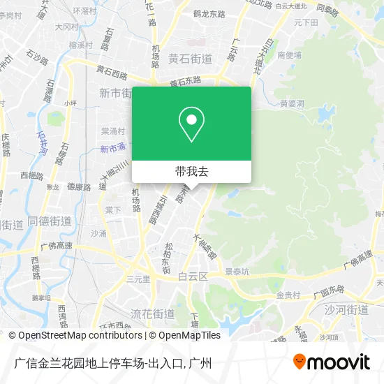 广信金兰花园地上停车场-出入口地图