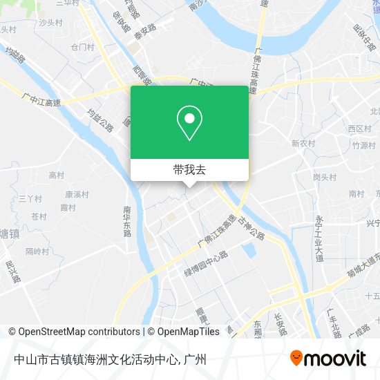 中山市古镇镇海洲文化活动中心地图
