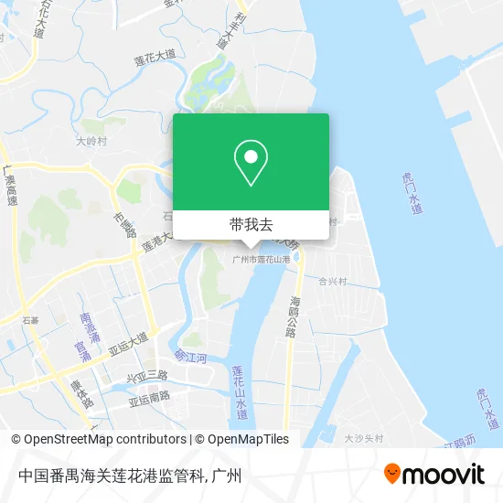 中国番禺海关莲花港监管科地图