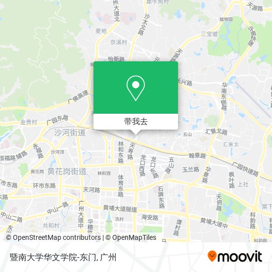 暨南大学华文学院-东门地图
