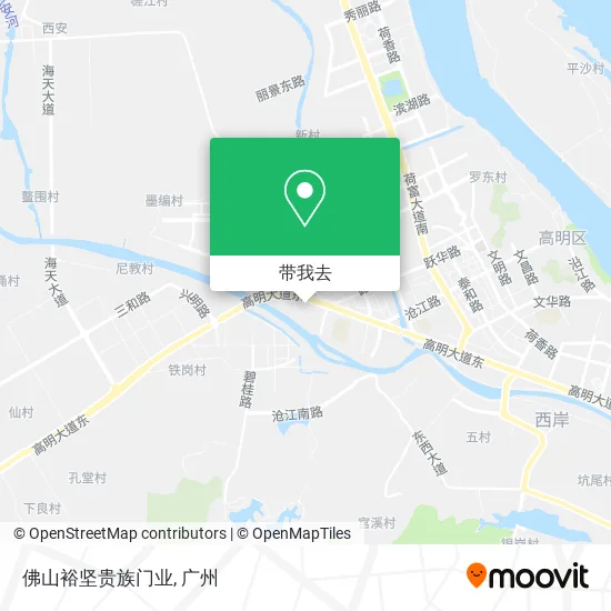 佛山裕坚贵族门业地图