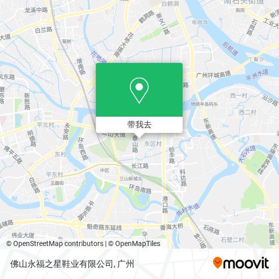 佛山永福之星鞋业有限公司地图