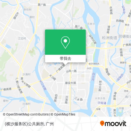 (横沙服务区)公共厕所地图