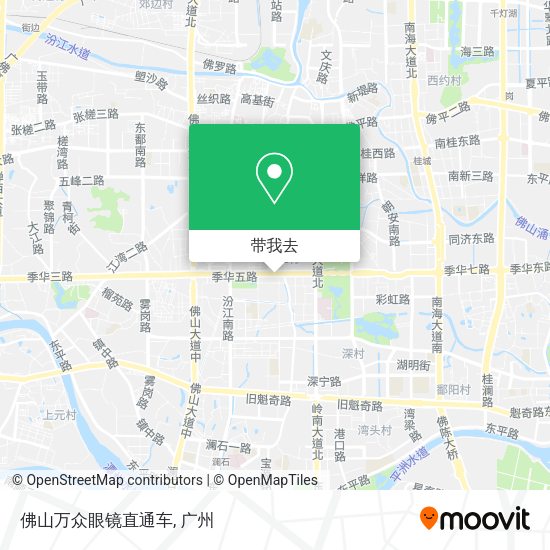 佛山万众眼镜直通车地图