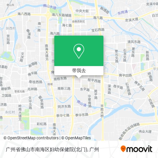广州省佛山市南海区妇幼保健院(北门)地图