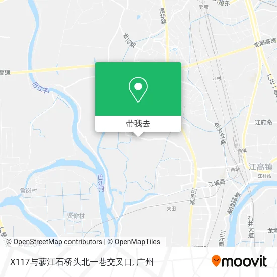 X117与蓼江石桥头北一巷交叉口地图