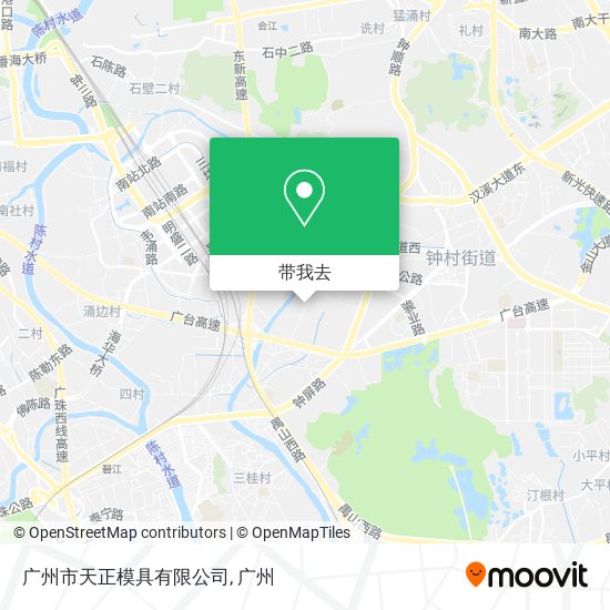 广州市天正模具有限公司地图