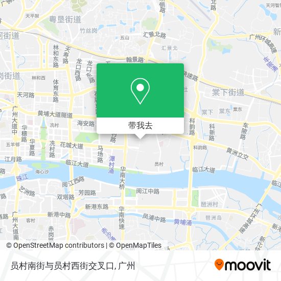 员村南街与员村西街交叉口地图