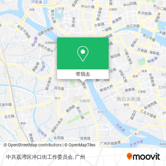 中共荔湾区冲口街工作委员会地图