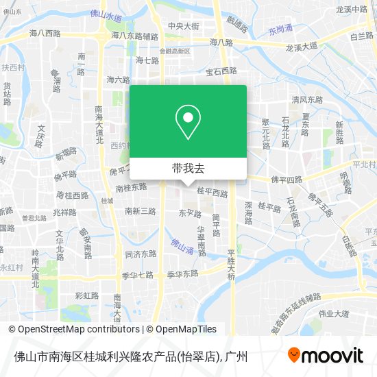 佛山市南海区桂城利兴隆农产品(怡翠店)地图
