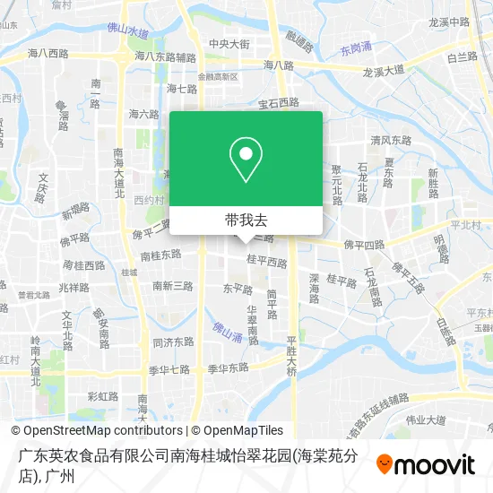 广东英农食品有限公司南海桂城怡翠花园(海棠苑分店)地图