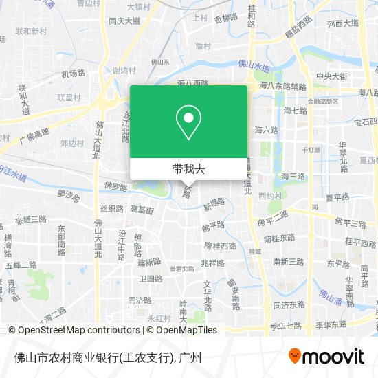 佛山市农村商业银行(工农支行)地图
