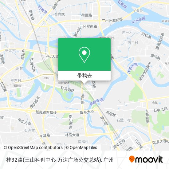 桂32路(三山科创中心-万达广场公交总站)地图