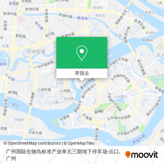 广州国际生物岛标准产业单元三期地下停车场-出口地图