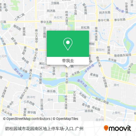 碧桂园城市花园南区地上停车场-入口地图