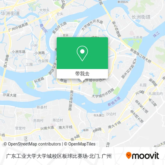广东工业大学大学城校区板球比赛场-北门地图