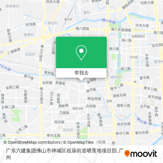 广东六建集团佛山市禅城区祖庙街道晒莨地项目部地图