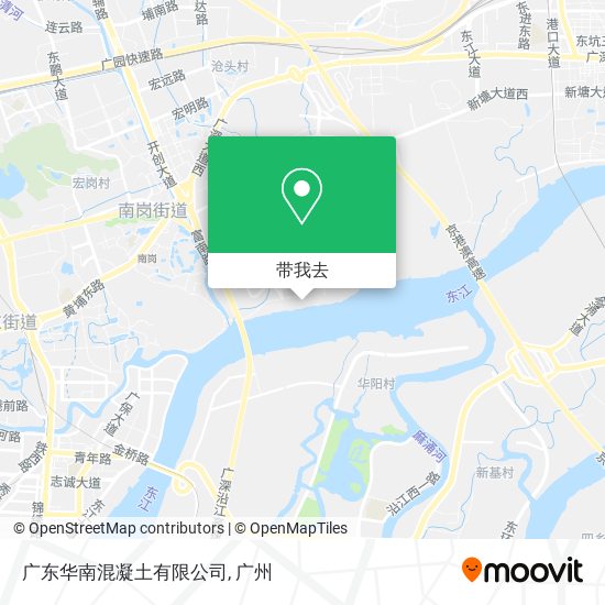 广东华南混凝土有限公司地图