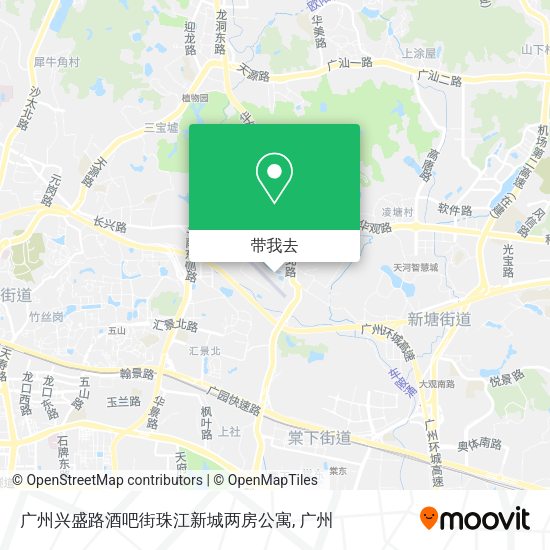 广州兴盛路酒吧街珠江新城两房公寓地图