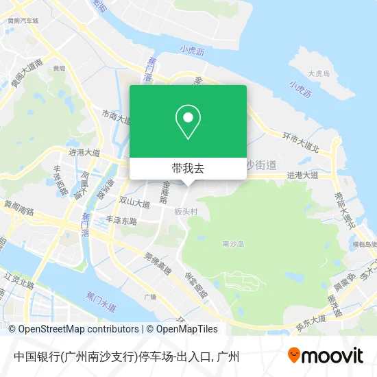 中国银行(广州南沙支行)停车场-出入口地图