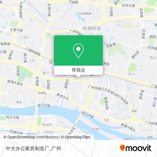 中大办公家具制造厂地图