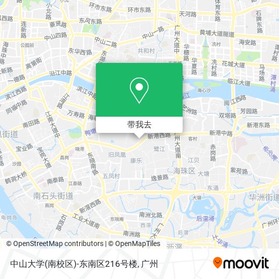 中山大学(南校区)-东南区216号楼地图