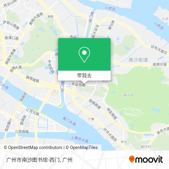 广州市南沙图书馆-西门地图