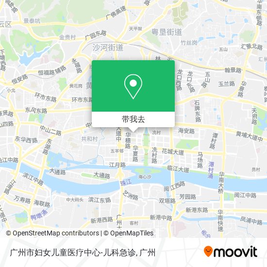 广州市妇女儿童医疗中心-儿科急诊地图