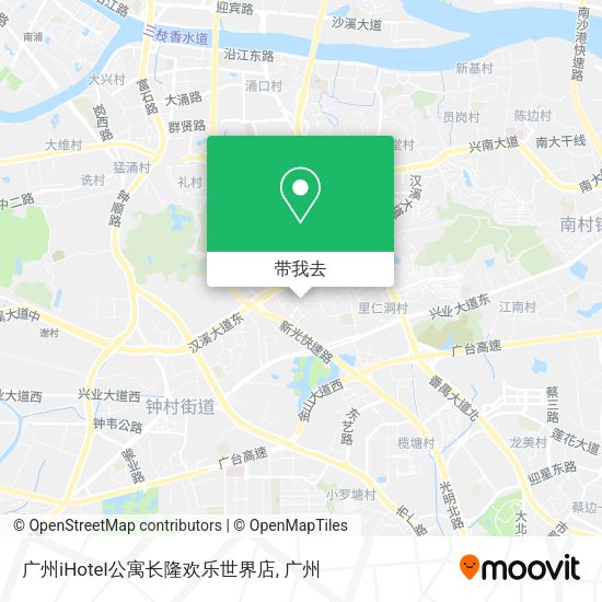 广州iHotel公寓长隆欢乐世界店地图