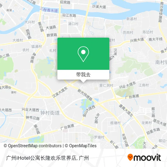 广州iHotel公寓长隆欢乐世界店地图