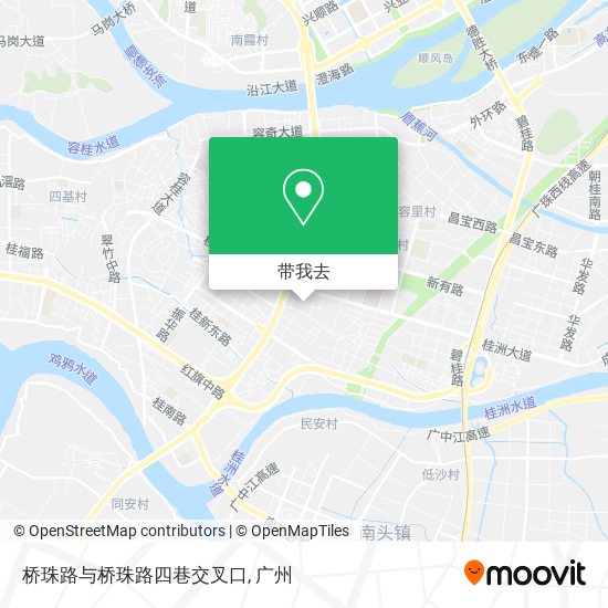 桥珠路与桥珠路四巷交叉口地图
