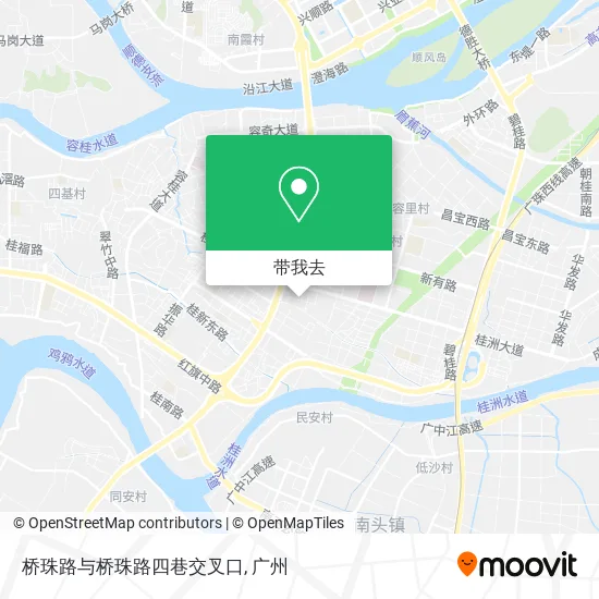 桥珠路与桥珠路四巷交叉口地图